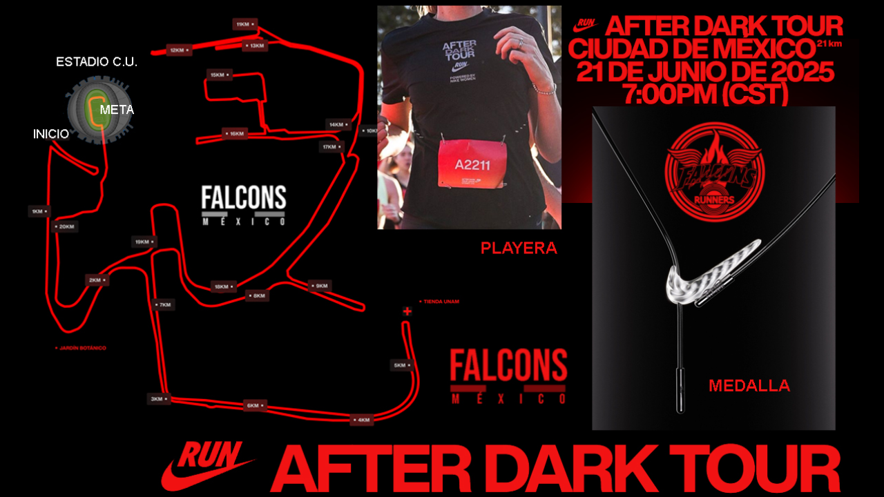 Carrera Nike After Dark Tour CDMX: Corre Bajo las Estrellas