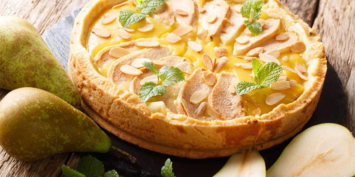Tarta de Peras con Crema Pastelera: Receta Fácil